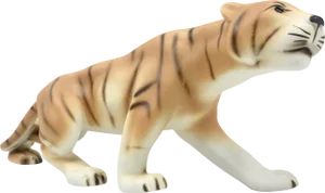 Pottery Tiger Figurine by Royal Dux Bohemia, 1960s