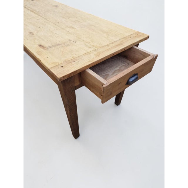 Farmhouse Table and Benches, 1920s, Set of 3 For Sale - Image 3 of 6
