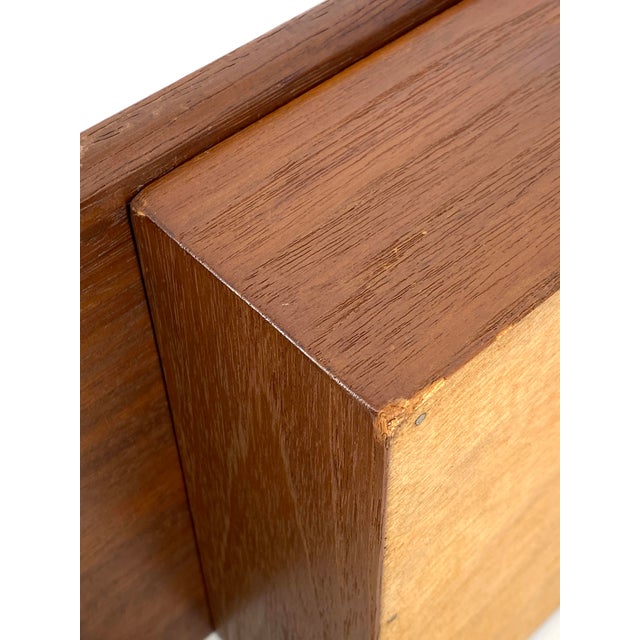 Wood Mid-Century Modern Teak and Brass Key Console, 1950s For Sale - Image 7 of 17