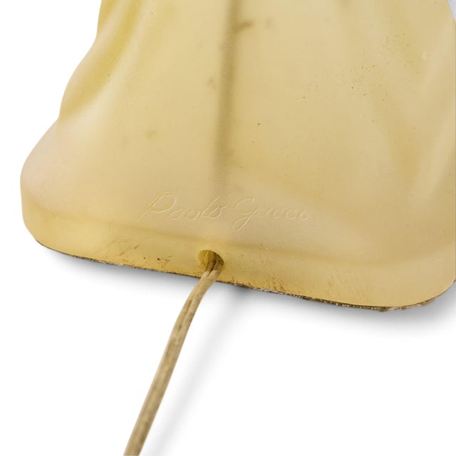Mid 20th Century Paolo Gucci Mid Century Frosted Resin Table Lamps - Pair For Sale - Image 10 of 10