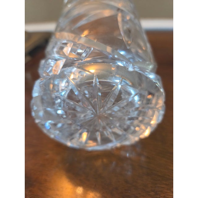 Vintage Hand Cut Crystal Vase - American Brilliant Cut For Sale In Indianapolis - Image 6 of 6