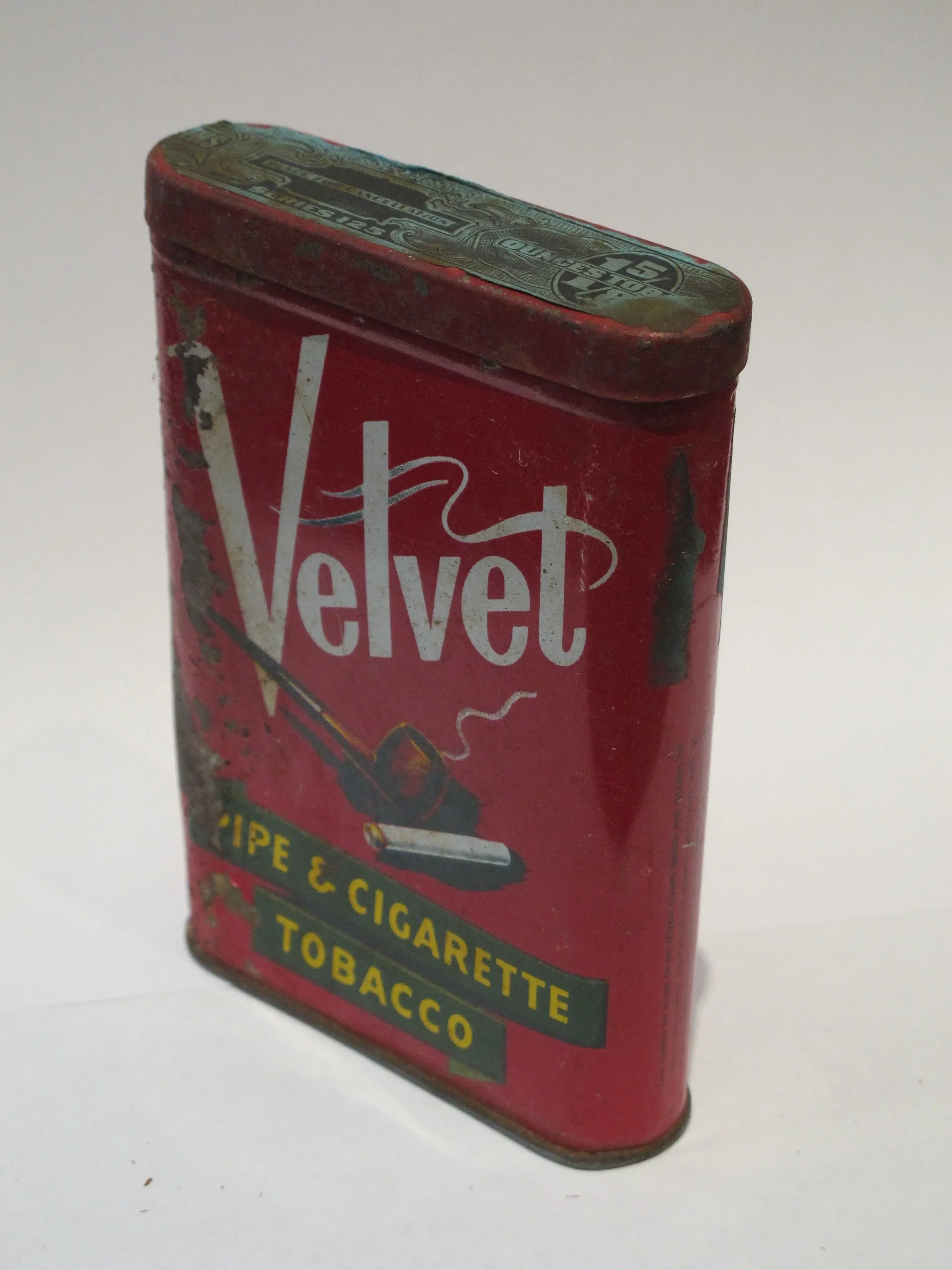 buy tobacco tin Vintage American Velvet Tobacco Tin