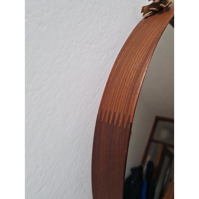 Wood Vintage Teak Mirror, 1960s For Sale - Image 7 of 16