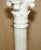 Large Antique Italian Corinthian Pillar Side Table Lamp in Carrara Marble For Sale - Image 4 of 11
