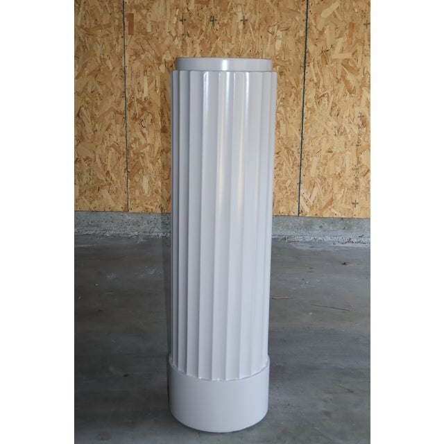 Paint Post Modern Lacquered Column Pedestal 1980s For Sale - Image 7 of 11