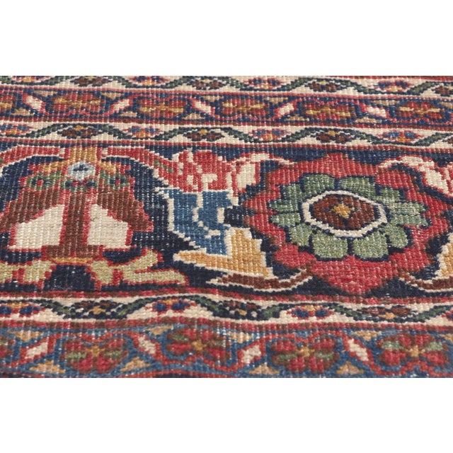 Early 20th Century Early 20th Century Antique Persian Ivory Mahal Rug - 09'11 X 13'01 For Sale - Image 5 of 9