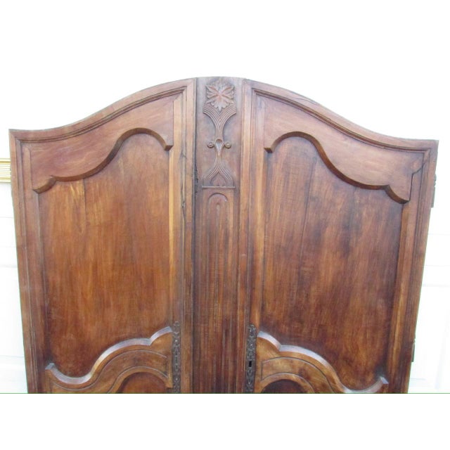 French Country Pair of Antique French Armoire Doors For Sale - Image 3 of 16