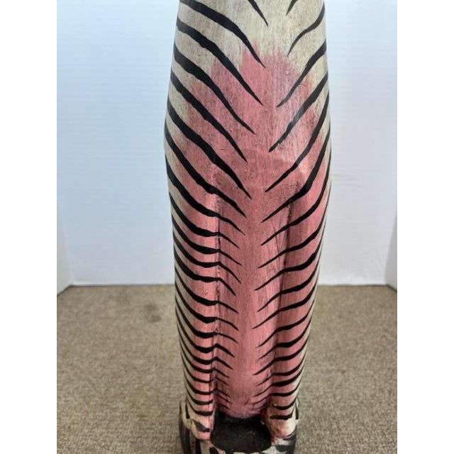 1990s Painted Wooden Cat For Sale - Image 5 of 7