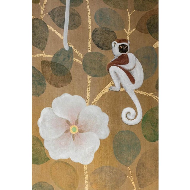 Contemporary French Artist, Lemurs, Painted Canvas For Sale - Image 3 of 8