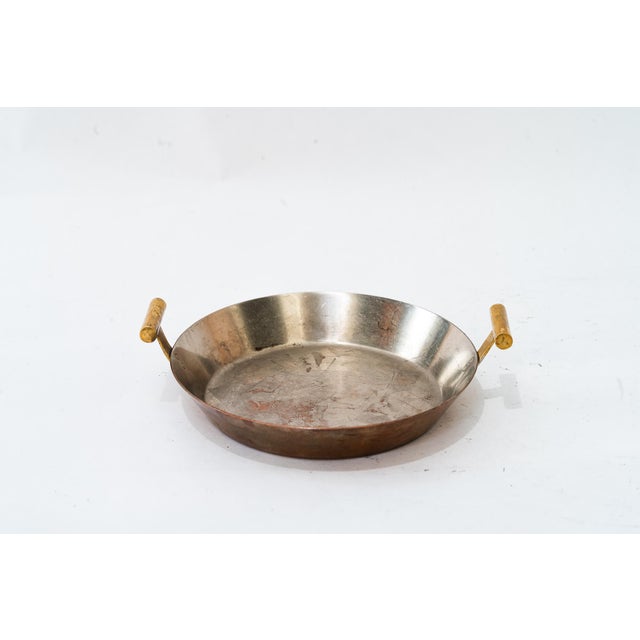 Metal Vintage Copper and Brass Pan by Carl Auböck, 1950 For Sale - Image 7 of 7