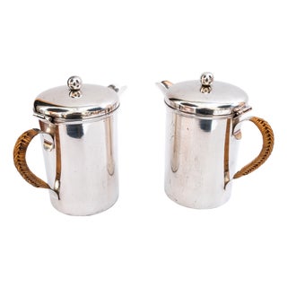 Art Deco Silvered Cans, Vienna, 1920s, Set of 2 For Sale