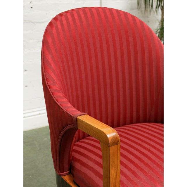 Mid 20th Century French Striped Chair For Sale - Image 4 of 7