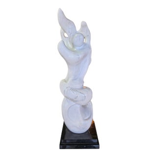 White Marble Abstract Sculpture For Sale