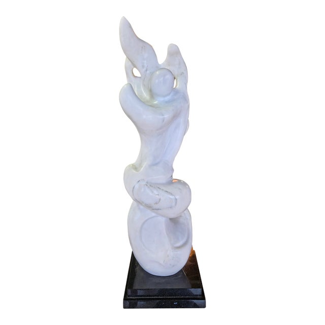 White Marble Abstract Sculpture For Sale