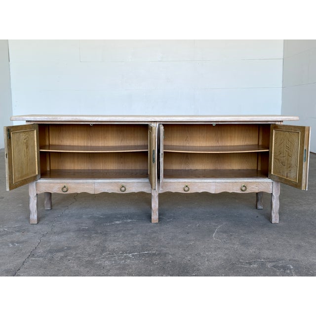 Mid-Century Modern Scandinavian Modern Oak Sideboard by Henning Kjærnulf, 1960s For Sale - Image 3 of 15