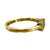 Modern 18k Yellow Gold Bezel Baguette Natural Diamond Ring, Size 6.5 For Sale - Image 3 of 7