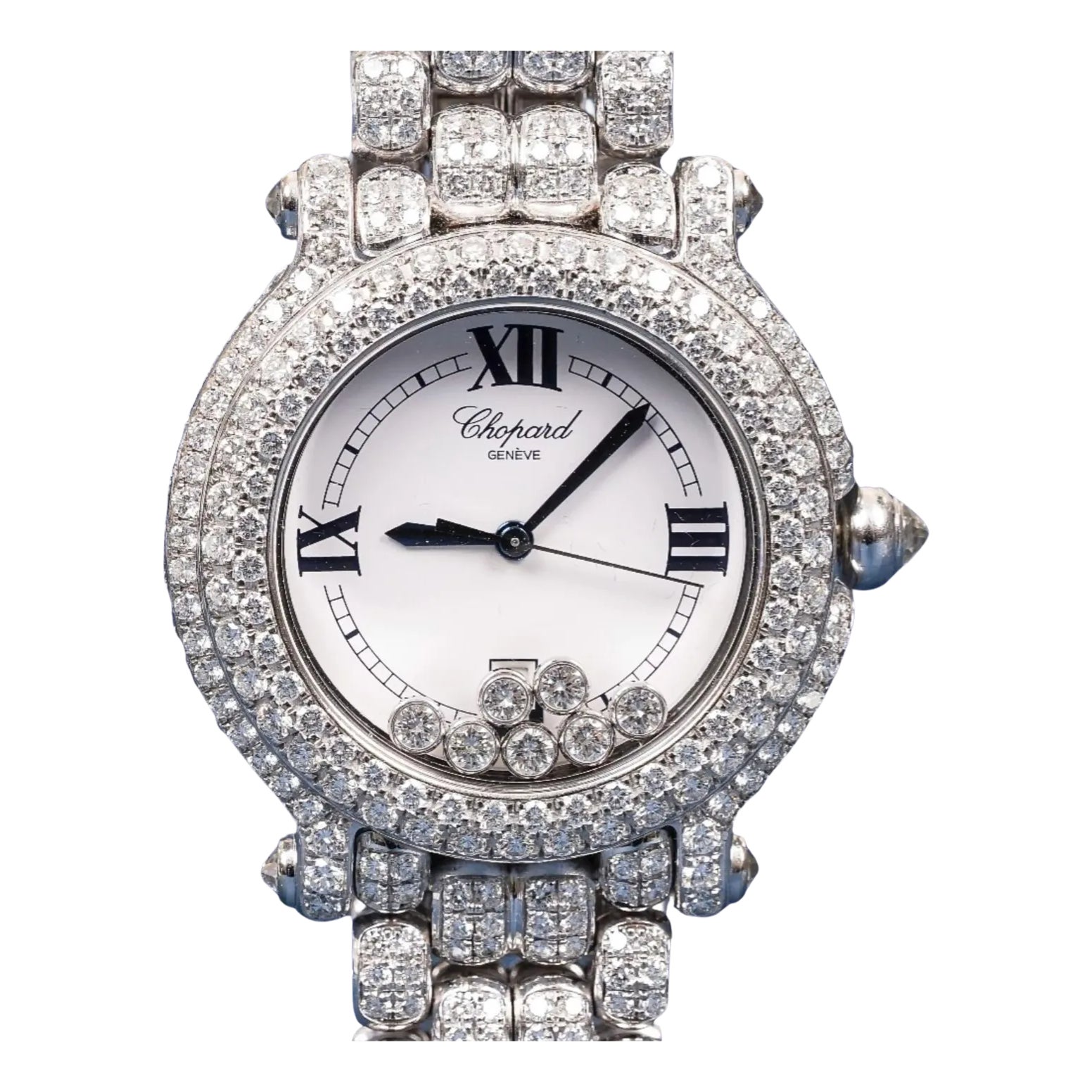 Chopard Happy Sport Medium 36mm White Diamond Dial Rubber