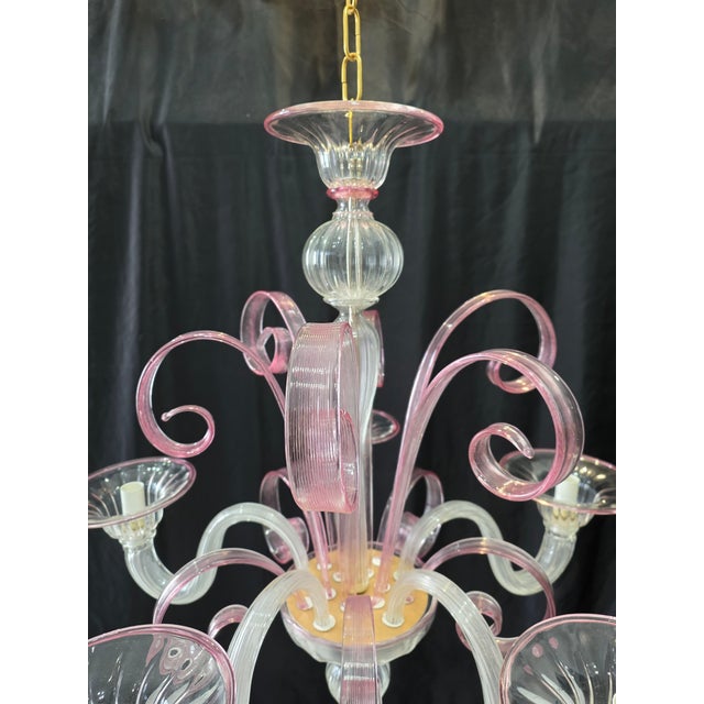 Murano Glass Chandelier, 1980s For Sale - Image 4 of 10