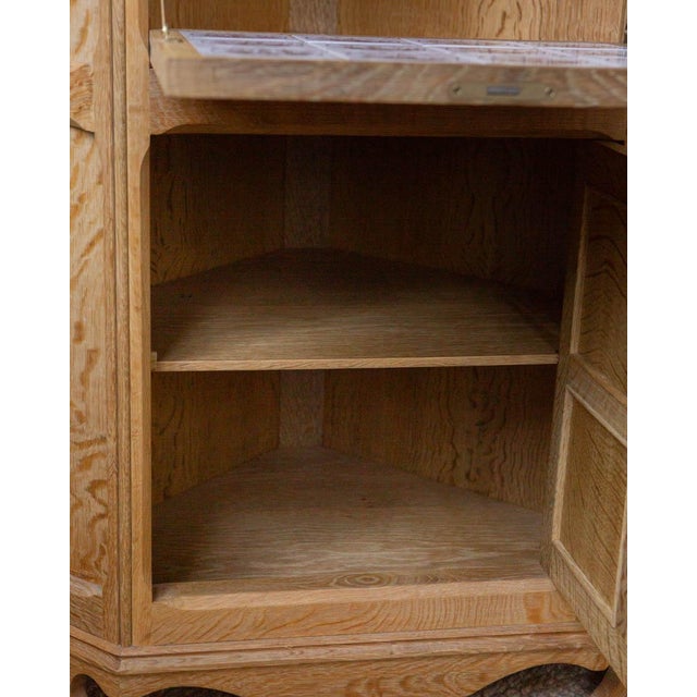 1970s Danish Oak Corner Cabinet Secretary For Sale - Image 16 of 18