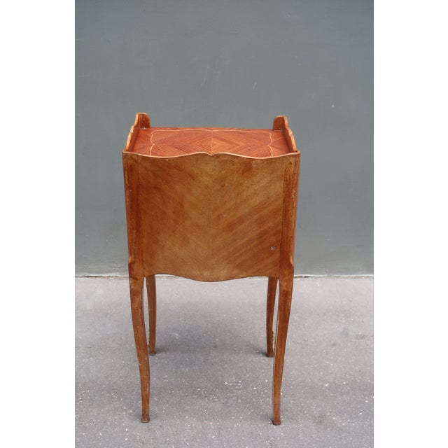 French Antique Louis XV Style Side Table Nightstand For Sale - Image 10 of 11