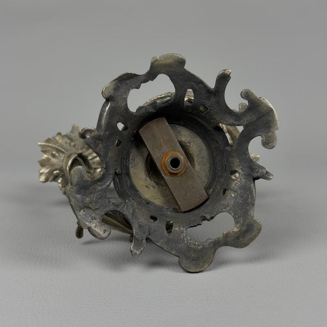 Silver Art Nouveau Silver-Plated Brass Candelabras, Set of 2 For Sale - Image 8 of 14