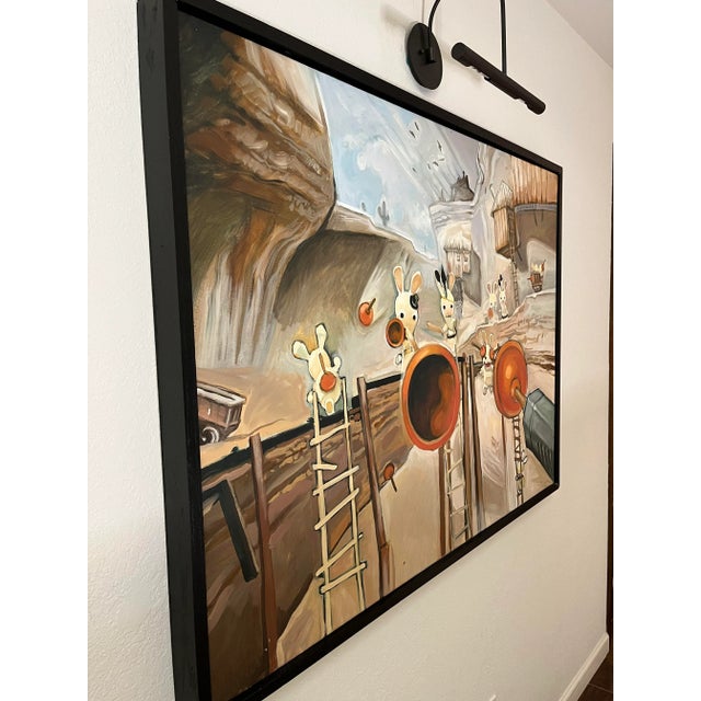 2000 - 2009 2008 Original Surrealist Oil Painting by Palmer Saylor III, Framed For Sale - Image 5 of 9