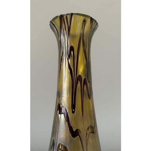 Art Nouveau Iridescent Glass Vase, Central European, 1890s For Sale - Image 15 of 18