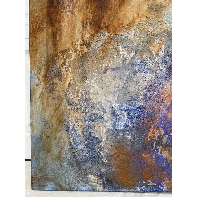 Late 20th Century Late 20th C. Original Signed Argentine Figurative Mixed Media Painting "Oceano" – Francisca Valenzuela For Sale - Image 5 of 12