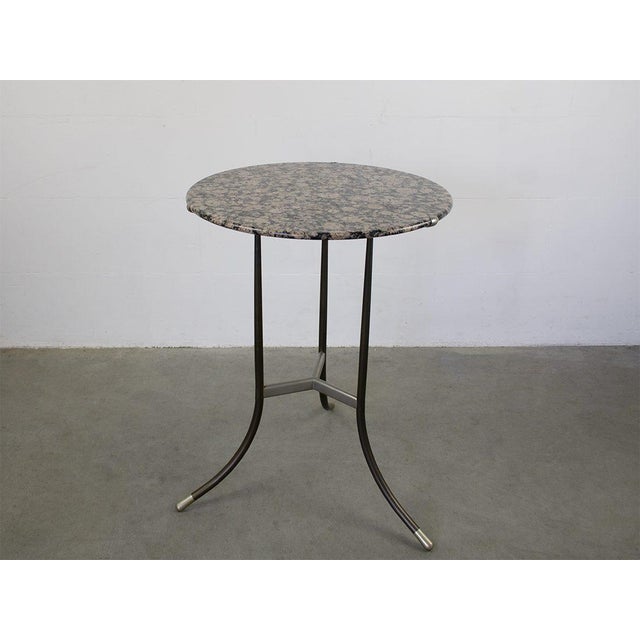 Black Nickel and Granite Model AE Side Table by Cedric Hartman, USA, 1970s For Sale - Image 8 of 9