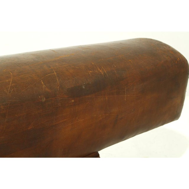 Vintage Leather Gym Pommel Horse Bench, 1940s For Sale - Image 15 of 16