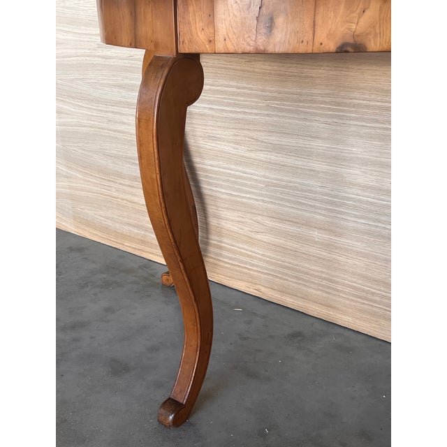 George III Satinwood Console Table With Marquetry Top For Sale - Image 10 of 11