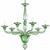 Contemporary Contemporary Linear "Rigadin" Green Murano Glass Chandelier For Sale - Image 3 of 5
