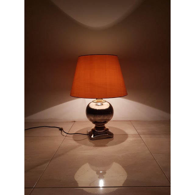 Ceramic Silver and Gold Lamp, Italy, 1960s For Sale - Image 7 of 11