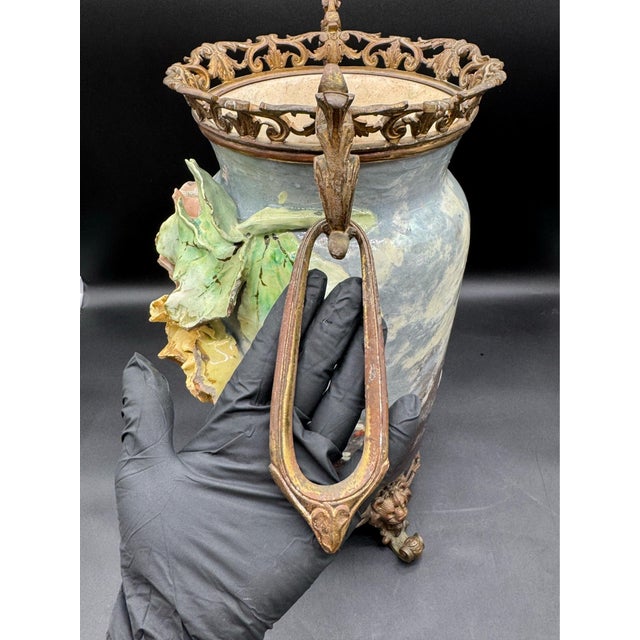 19th C French Barbitone Vase 17” H For Sale - Image 12 of 17