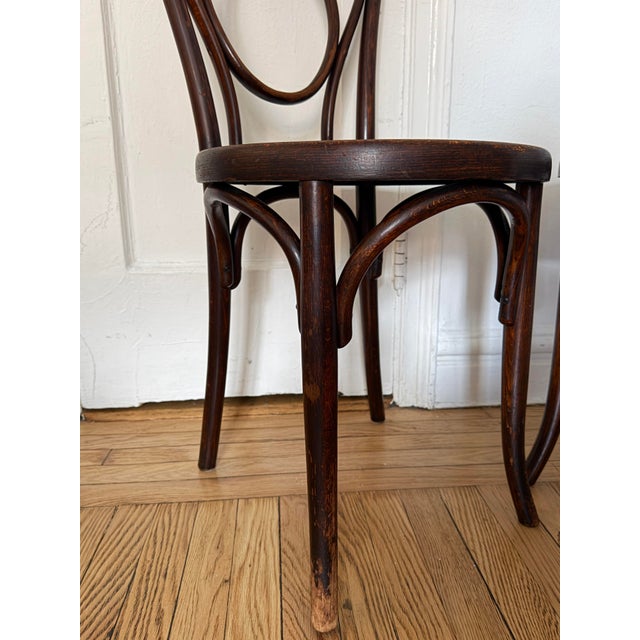 Antique Embossed Fischel Bentwood Bistro Chairs, Early 1900s — Pair For Sale In New York - Image 6 of 9