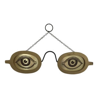 Metallic & Wood Optical Signage For Sale