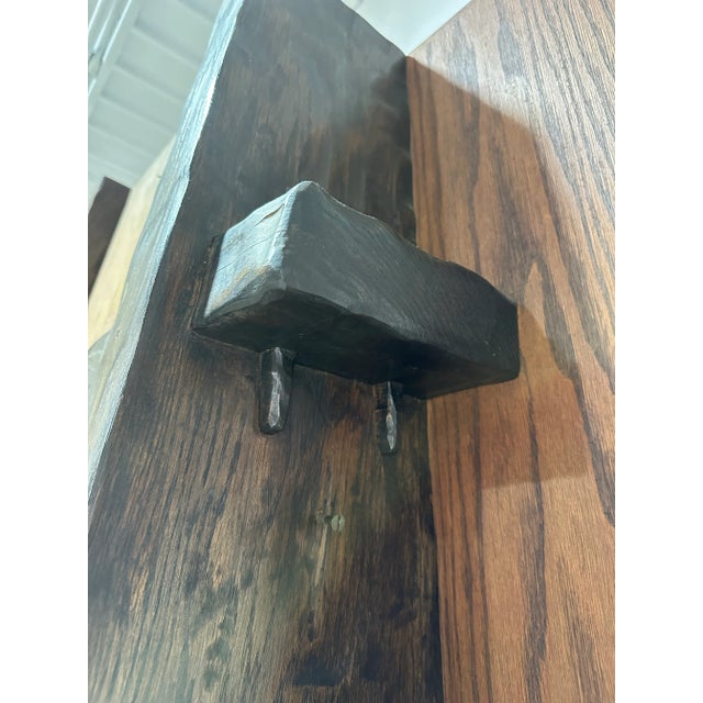 Brown 1970’s Custom Made Vintage Brutalist Faux Fireplace For Sale - Image 8 of 12