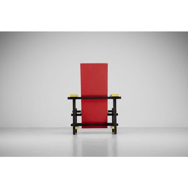Red and Blue Chair attributed to Gerrit Thomas Rietveld for Gerard VS Groenekan 1975 For Sale - Image 16 of 18
