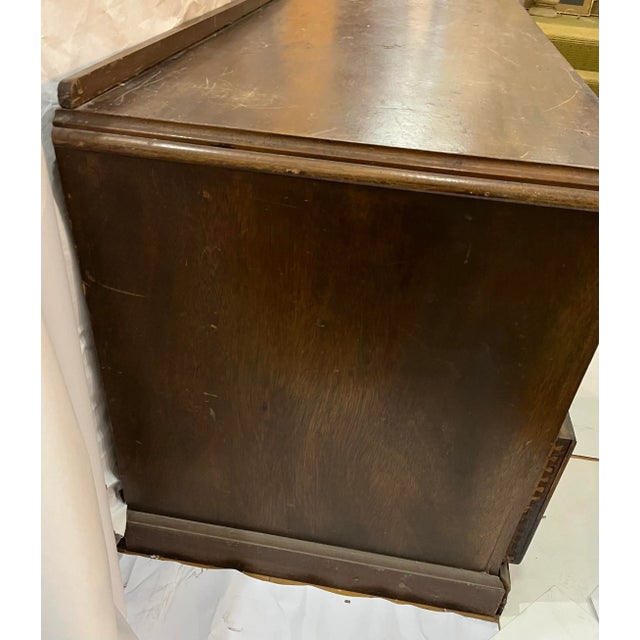 Wood 19th Century Vintage Mahogany Drapery Shop Drawers & Brass Hardware For Sale - Image 7 of 13