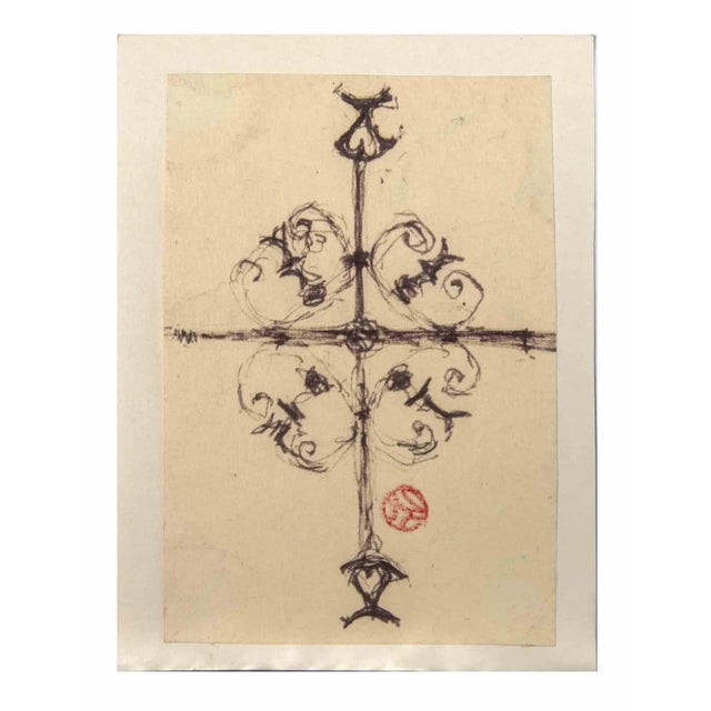 Decorative Cross is a Pastel drawing on paper realized in the early 20th Century by Suzanne Tourte. Hand-signed on the...