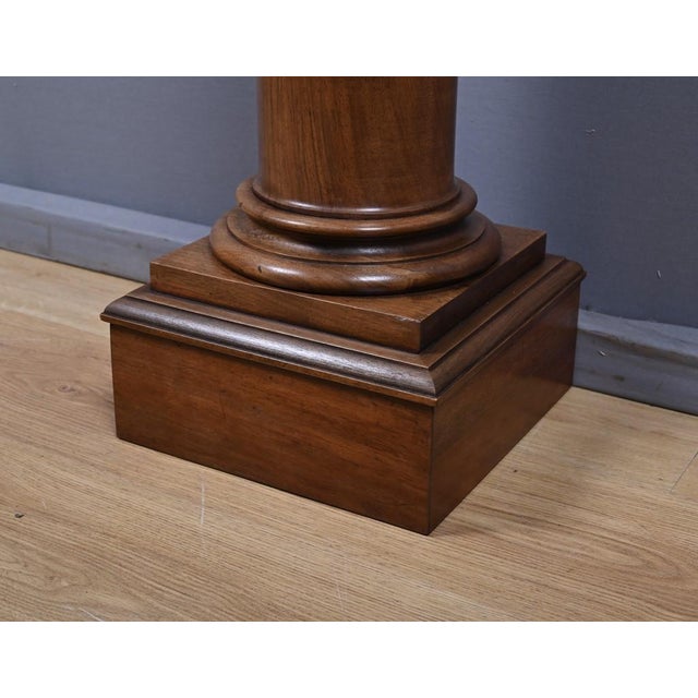 Wood Antique Louis XVI Style Walnut Column, 1800s For Sale - Image 7 of 16