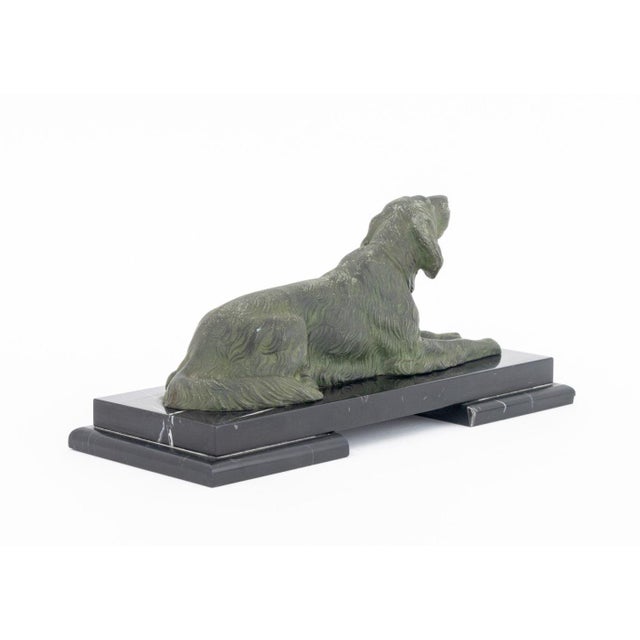 Verdigris Setter Verdigris Patinated Spelter Sculpture For Sale - Image 8 of 8
