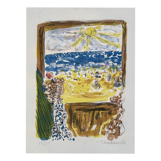 Constantin Terechkovitch, By the Sea, Lithograph For Sale