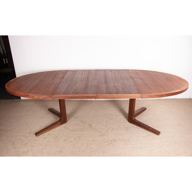 Large Danish Teak Model HM 55 Dining Table by John Mortensen for Dyrlund, 1960s For Sale - Image 14 of 18