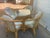 1980s Vintage Set of 5 Pieces Bamboos and Rattan Dining Room Table and Chairs For Sale - Image 5 of 8