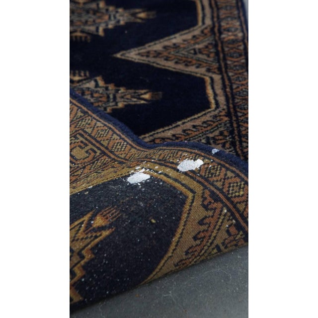 Blue Oriental Runner Rug in Mainly Blue Tones For Sale - Image 8 of 9