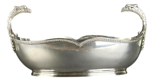 Silver-Plated Centerpiece Basket with Eagle-Head Handles by Victor Saglier for Phénix, Late 19th Century