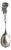 Late 19th Century Sterling Silver Spoon, Rose Flower Botanical Design, Victorian For Sale
