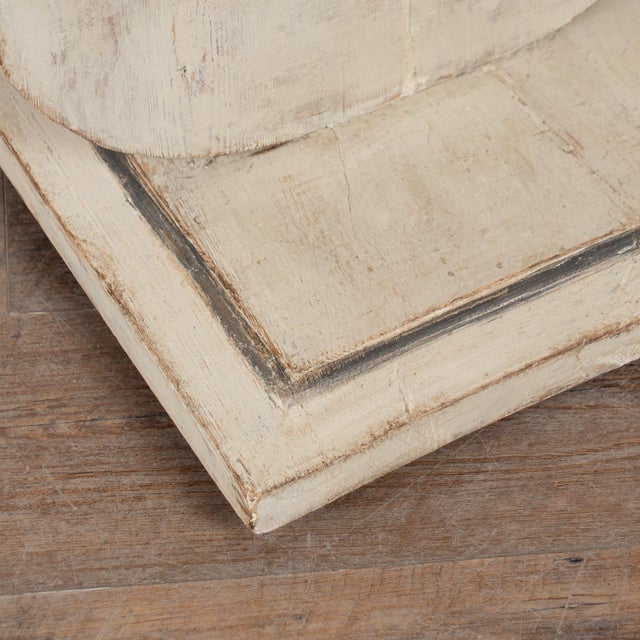 19th Century Swedish Demilune Console Side Table With Harp Base For Sale - Image 13 of 14