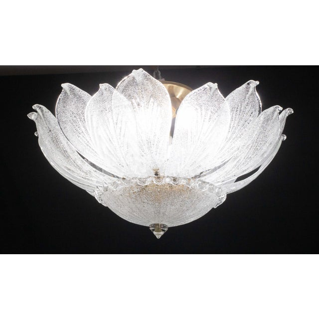 Metal Sorrento, Italian Murano Glass Ceiling Light or Chandelier, 1970s For Sale - Image 7 of 12